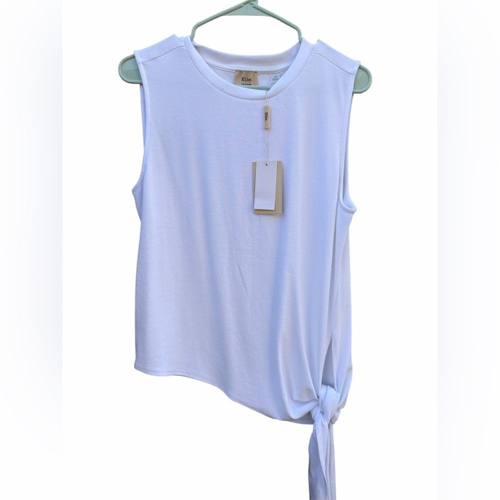 Elie Tahari White Sleeveless Tank Top